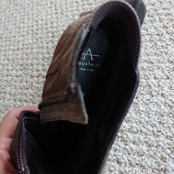 Aquatalia Franca light brown Suede pointy bootie - Picture 4 of 11